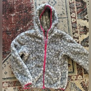 Girls Eddie Bauer Fuzzy Zip Up Jacket L 14/16